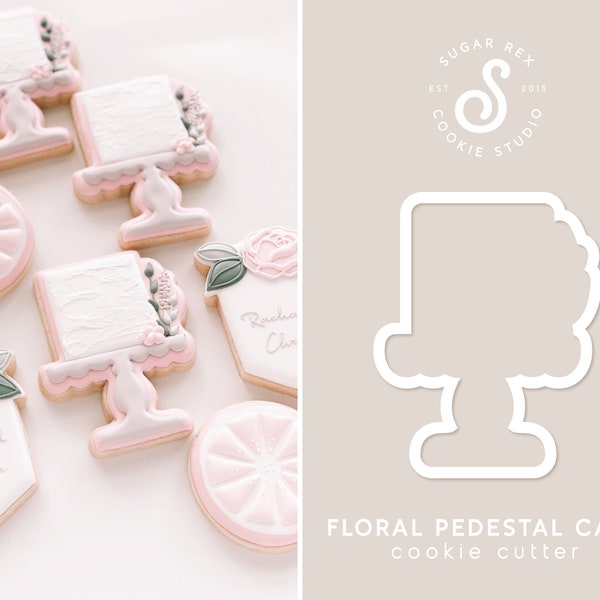 Floral Pedestal Cake Cookie Cutter