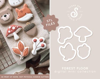 STLバンドル | フォレストフロア ミニクッキーカッターコレクション (4)