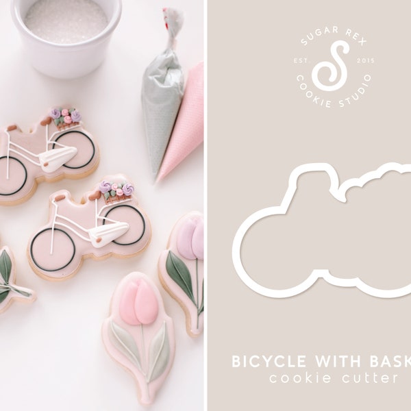 Bicycle with Basket Cookie Cutter