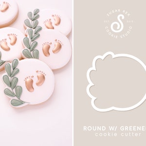 Round with Greenery Cookie Cutter
