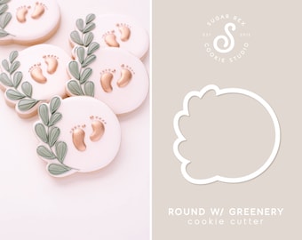 Round with Greenery Cookie Cutter