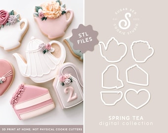 STL BUNDLE | Spring Tea Cookie Cutter Collection (6)