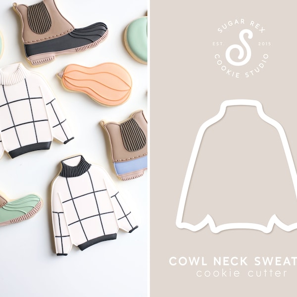 Cowl Neck Sweater Cookie Cutter