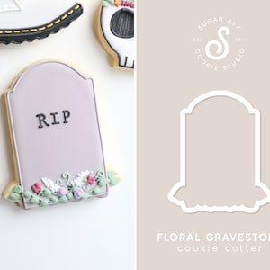 Floral Gravestone Cookie Cutter