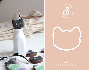 Chaton Kitty Cat Shape Cookie Cutter Animal Biscuit Pâtisserie Fondant Sharp Fondant