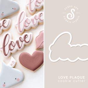 Love Plaque Cookie Cutter