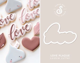 Love Plaque Cookie Cutter