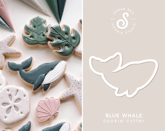 Cortador de galletas de ballena azul