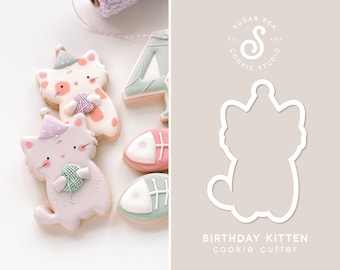Birthday Kitten Cookie Cutter
