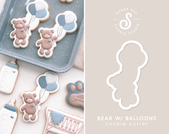 Bear with Balloons Cookie Cutter
