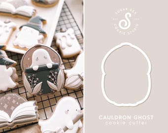 Cauldron Ghost Cookie Cutter