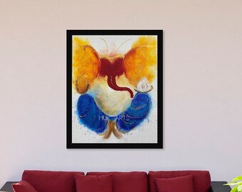 Ganesha, Lord Ganesha, Original Artwork, Wall Art, Acrylic painting, Colorful Ganesh, Vinayaka, Ganapathi, Indian art, Gannayaka, Hindu God