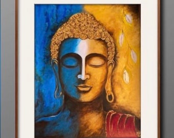 Buddha ,Siddhartha, Peaceful ,Buddha Painting, Original Art, Acrylic painting, Home Decor, Wall Decor Gift