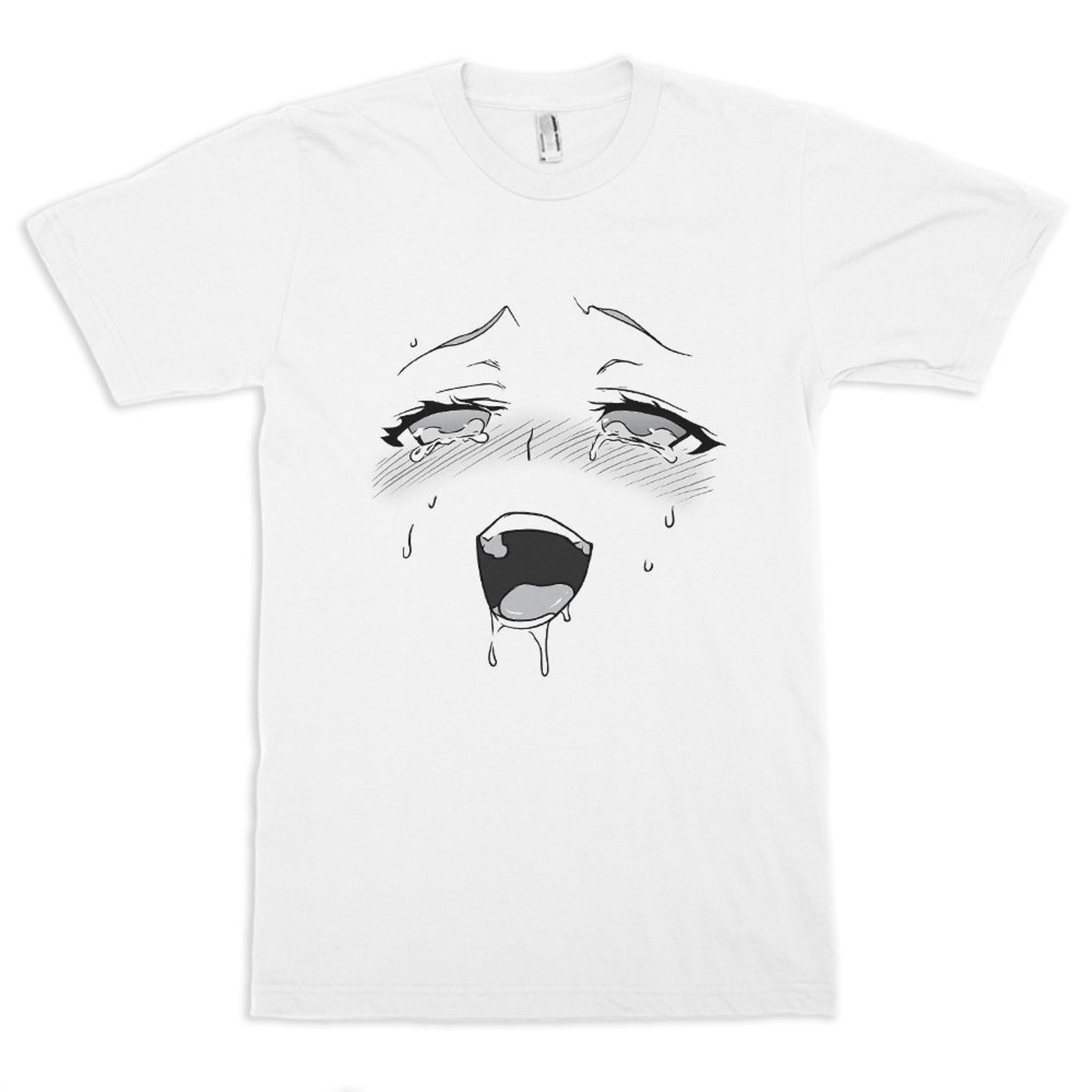 Ahegao Face T-Shirt Hentai Anime Girl Tee Women's and | Etsy