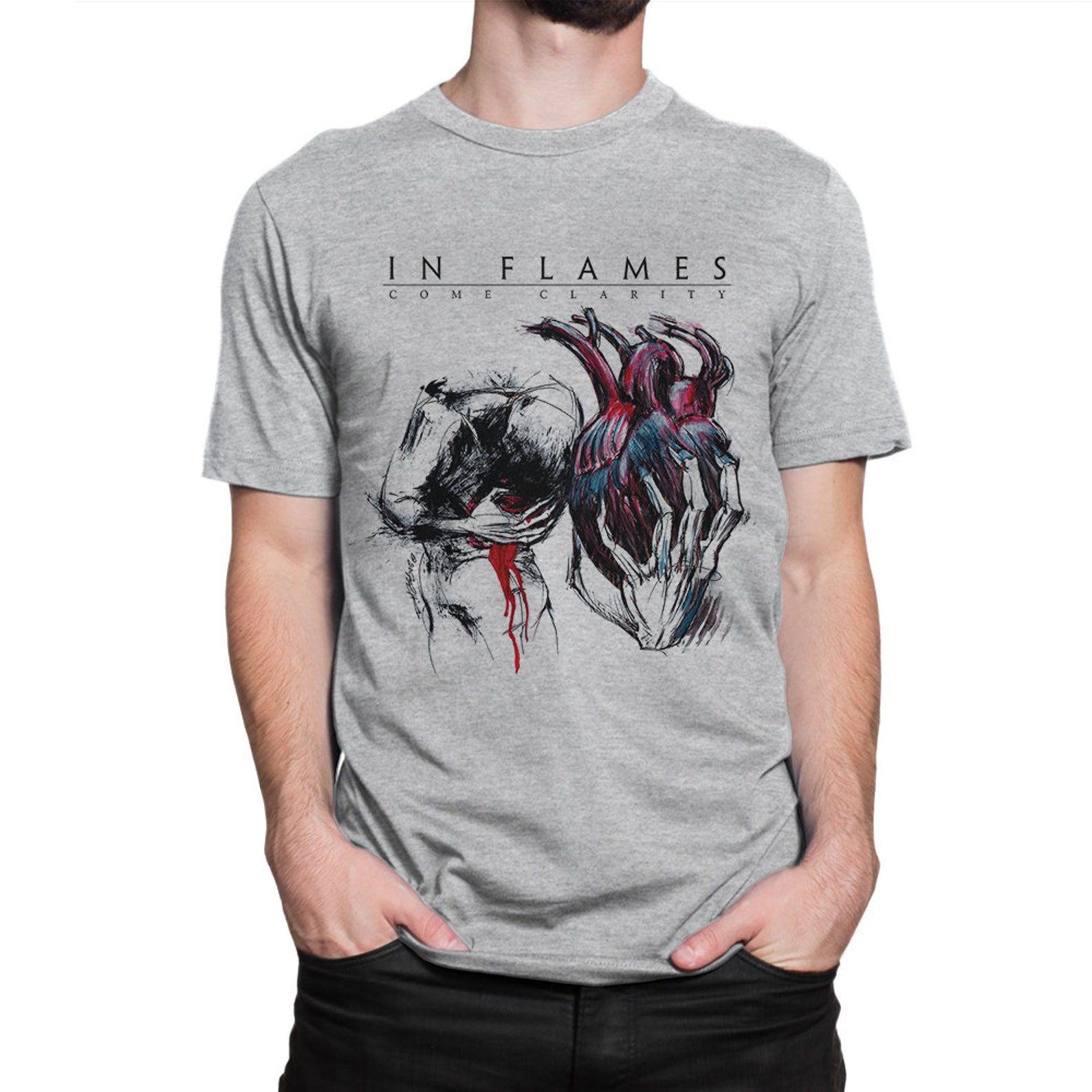 In Flames Come Clarity T-Shirt 100% Cotton Tee Women's | Etsy
