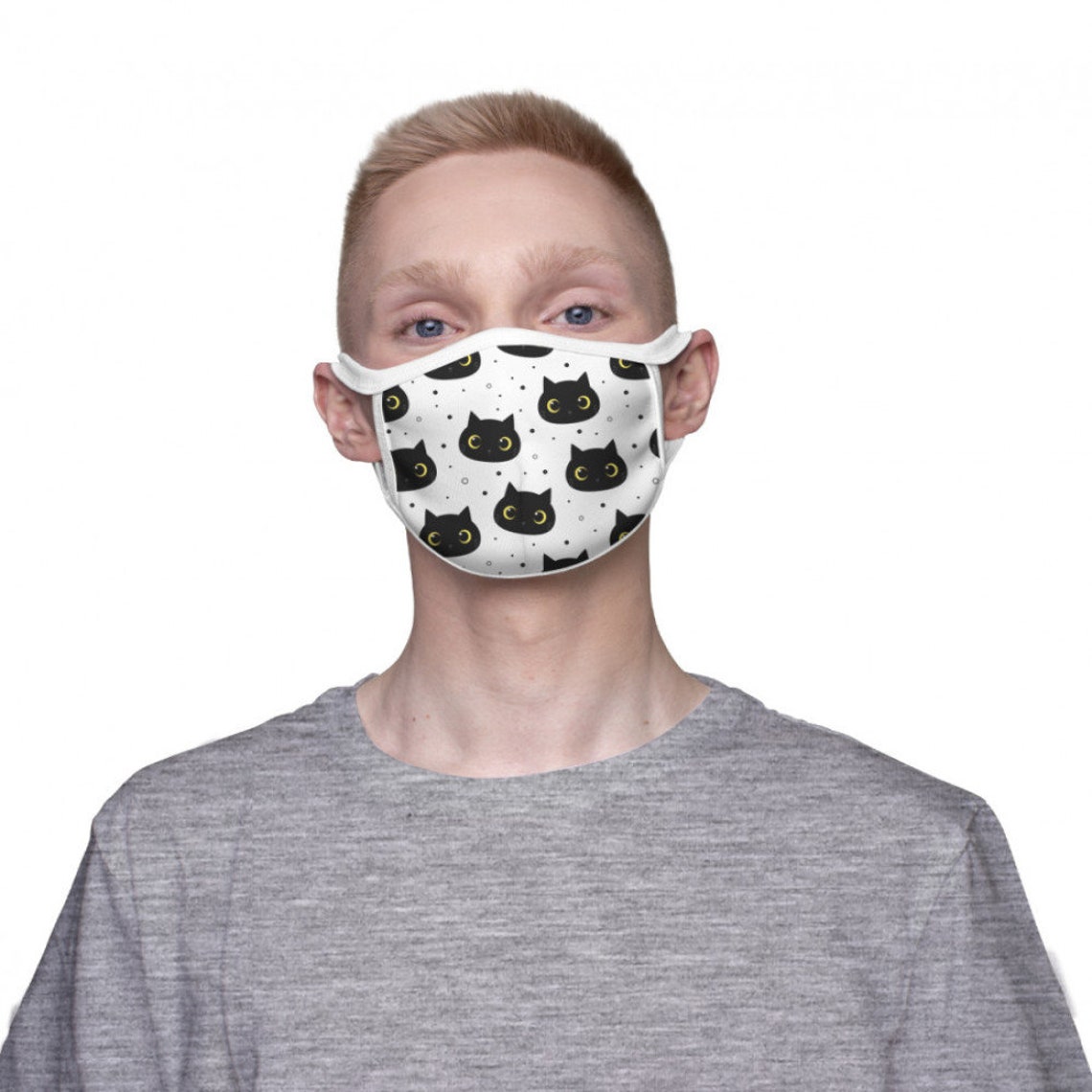 Cute Cats Face Mask Reusable Washable 100 Cotton inside Etsy
