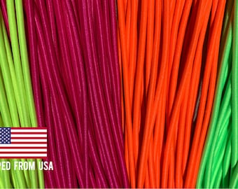 Elastic Tipped Cord for Face Masks (-1/8” - 3mm width) - 40" (1.11 Yards) Length Round Pieces