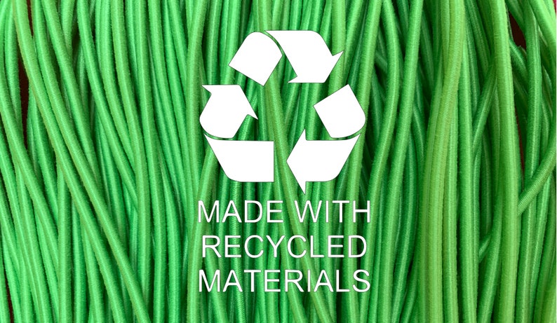 Eco-Green Elastic for Face Masks (Round) - 40" tipped pieces image 1