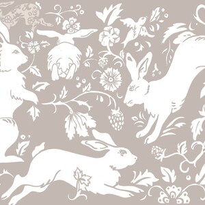 Bunny Placemats Various Colors 12X18 Disposable Set of 20 Mother's Day Gift Taupe