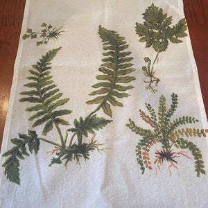 Botanical Ferns Tea Towel | 15 x 20 | 100% Cotton | Garden | Spring | Farmhouse