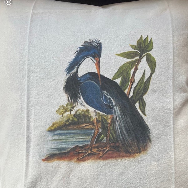 Blue Heron Fabric Etsy