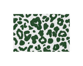 Fun leopard print washable rug