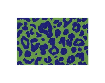 Fun leopard print washable rug