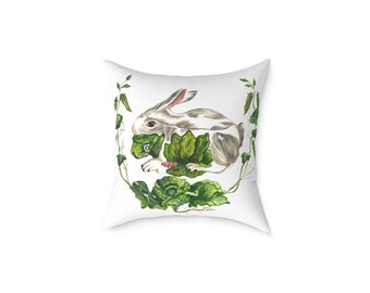 Rabbit tureen square pillow