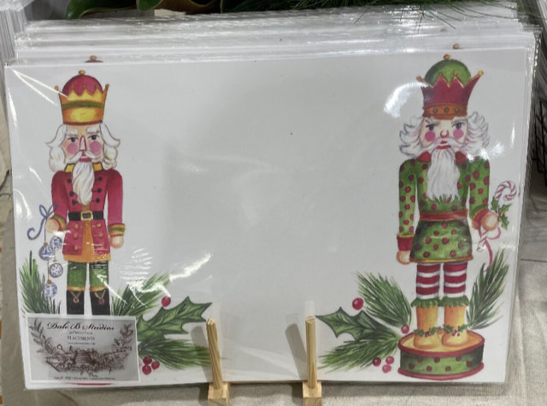 Cheery Nutcracker Placemats 12 X 18 Disposable Set of 20 Etsy