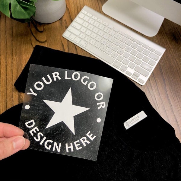 Custom Iron on Heat Transfer Vinyl Decals - Your Design or Logo! HTV Decals - Any Shape, Text, Design - T-Shirt Fabric Transfer Vinyl