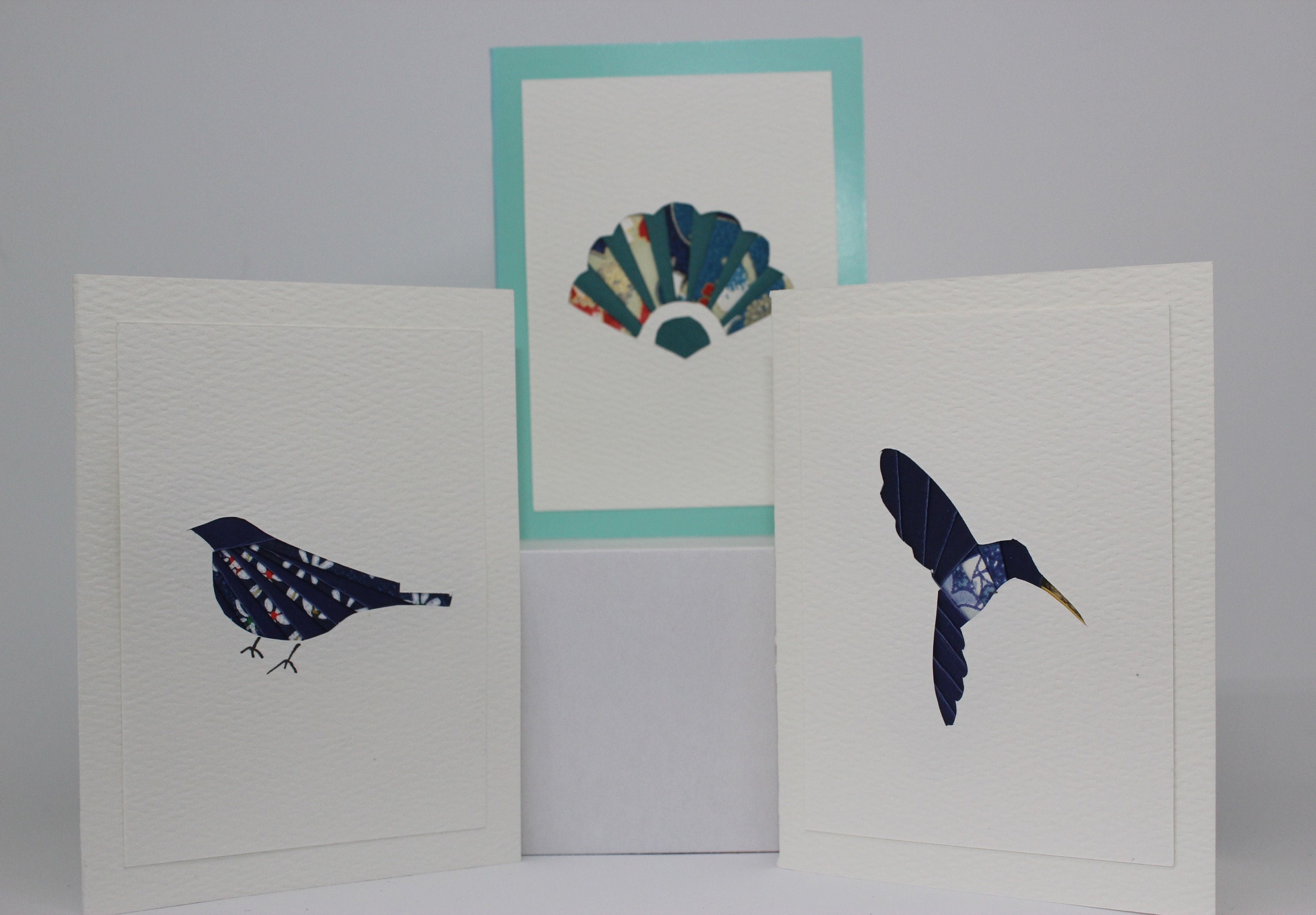 Assorted Set of 3 Small Gift Cards Unique Handmade Iris Etsy