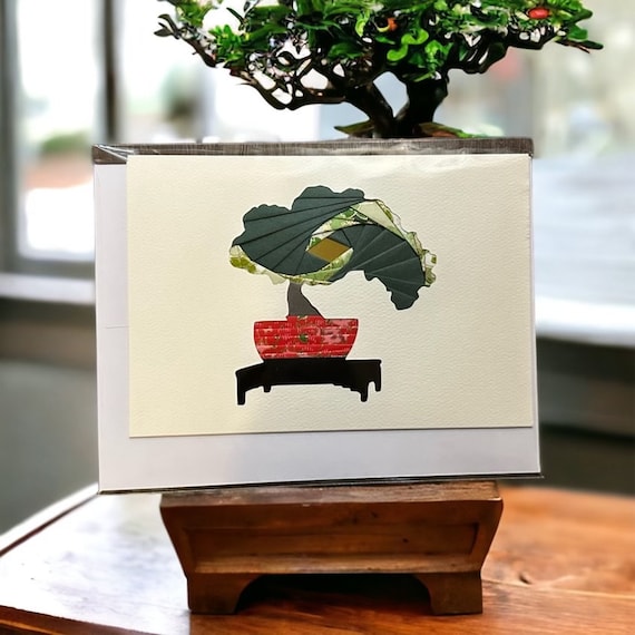Bonsai - Blank Greeting Card - Unique Handmade Iris Folding Gift Card -  Thank You | Thinking of You - Etsy