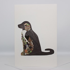 pour chien - Carte de voeux vierge - Carte-cadeau pliante Iris faite main unique - Fête des pères | Caniche | Colley | Teckel | Scottie