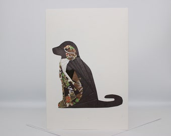 Dog Card - Blank Greeting Card - Unique Handmade Iris Folding Gift Card - Father’s Day | Poodle | Collie | Dachshund | Scottie