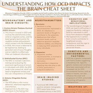 Understanding the Brain and OCD; Obsessive Compulsive  Disorder Cheat Sheet; OCD Resources; The OCD Brain; Obsessive Compulsive Disorder