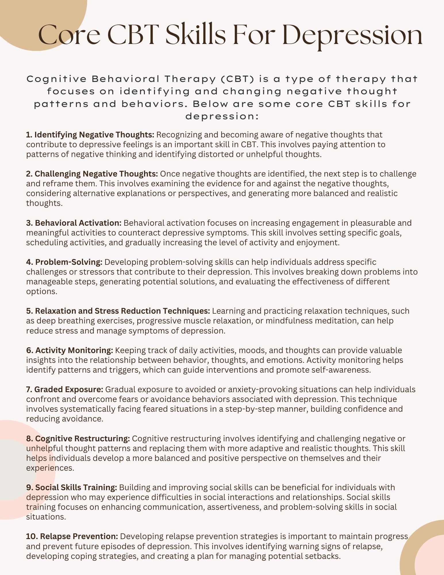 Core CBT Skills For Depression Depression Resources Managing Depression core-cbt-skills-for-depression-depression-resources-managing-depression