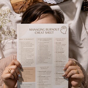 Burnout Cheat Sheet - Etsy UK