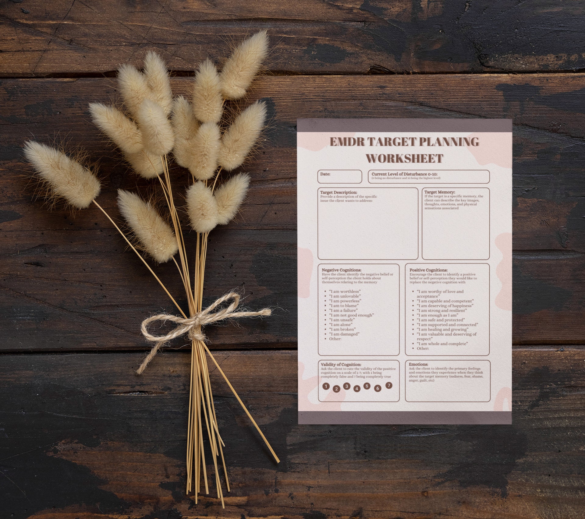EMDR Target Planning Worksheet Eye Movement Desensitization and Reprocessing EMDR Target EMDR Target Planning Worksheet Eye Movement Desensitization and Reprocessing EMDR Target