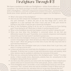 IFS Journal Prompt: Get to Know Your Firefigthers