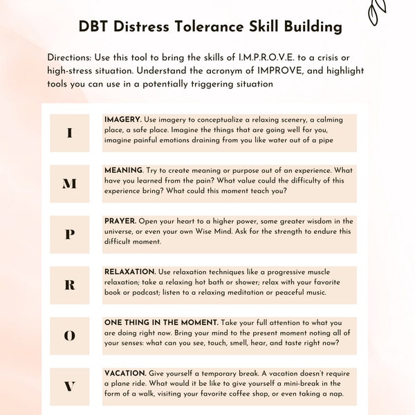 IMPROVE The Present Moment DBT Skill