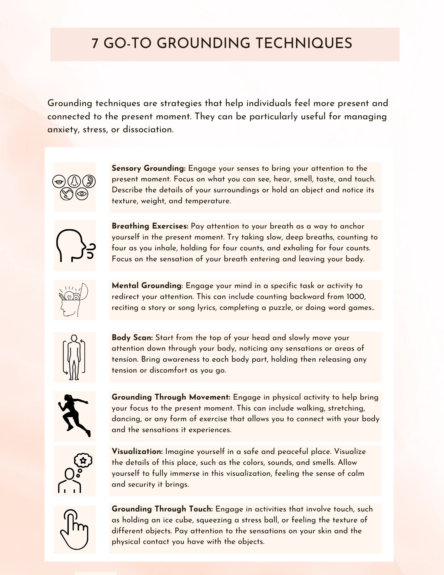 Grounding Techniques 7 Goto Etsy 
