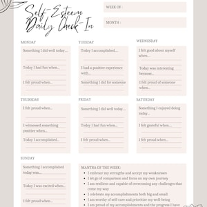 Self-Esteem Daily Check-In