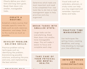 Executive Functioning Cheat Sheet