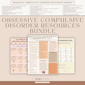 OCD Resources Bundle; Obsessive Compulsive Disorder Recovery Resources Bundle; OCD Resources and Recovery Bundle; OCD Therapy Resources
