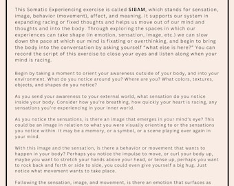 SIBAM Somatic Exercise: Reduce Anxiety & Racing Thoughts