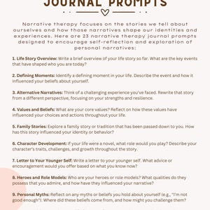 23 Sugestões para Diário de Terapia Narrativa; Recursos para Terapia Narrativa; Ferramentas para Terapia Narrativa; Diário Terapêutico