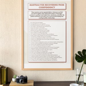 Codependency Recovery Mantras Worksheet (digital Download) - Etsy