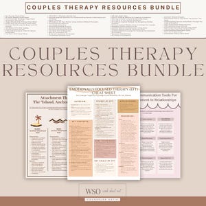 Couples Therapy Resources Bundle; Couples Therapy Resources; Relationship Skill Building; Couples Therapy Tools; Improving Relationships