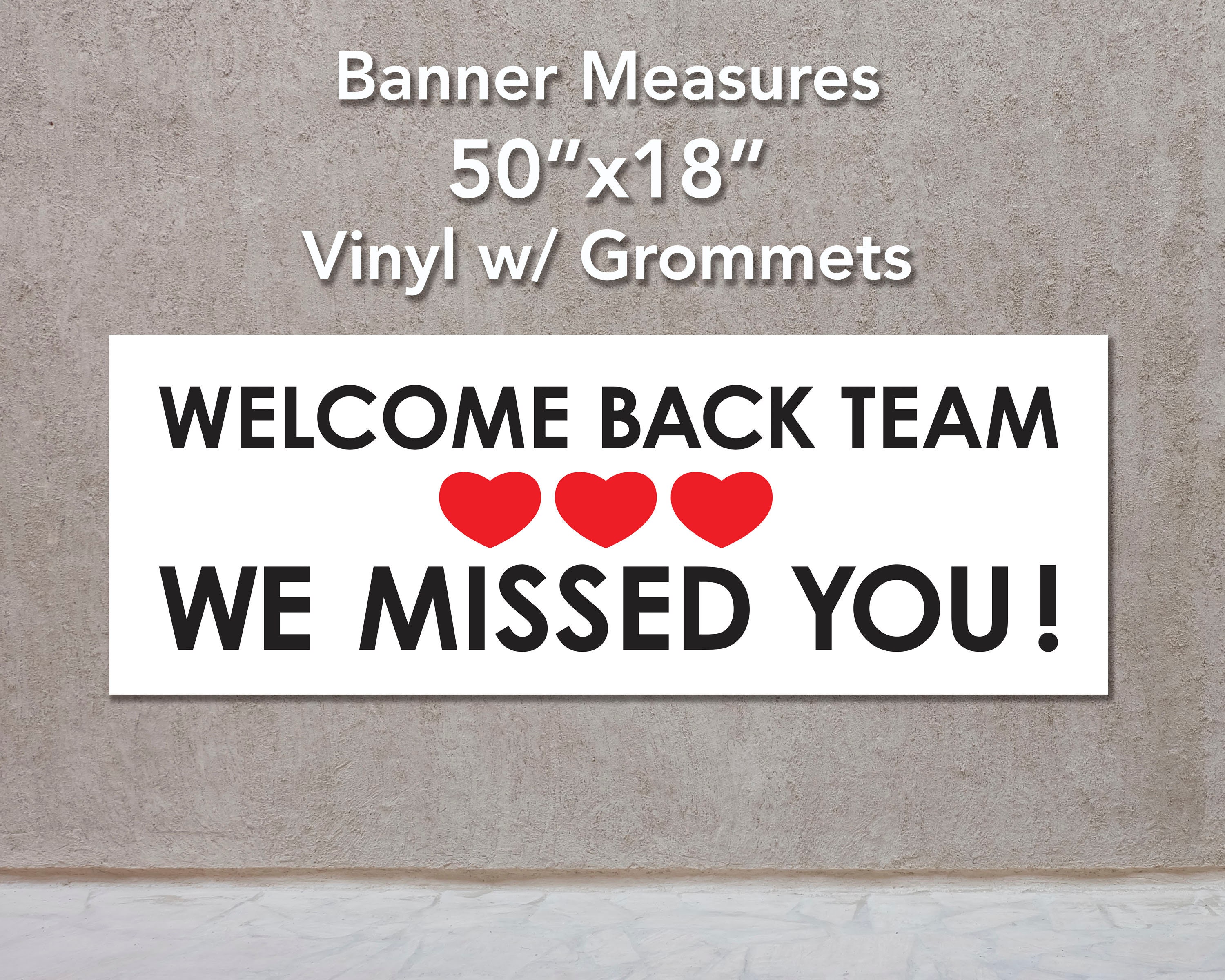 Welcome Back Team Banner: Vinyl With Grommets (18