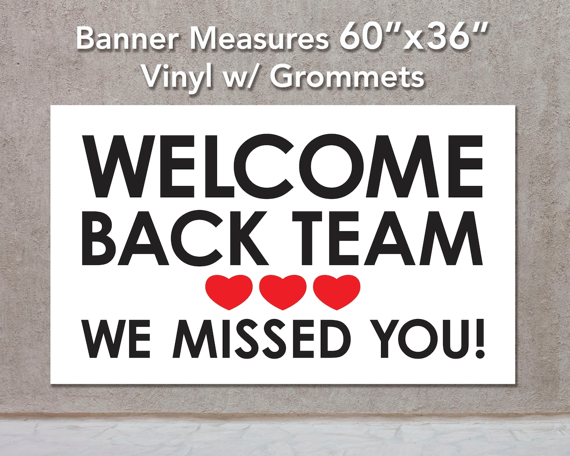 BACK TEAM Banner in 2 Sizes Option 1 is Etsy